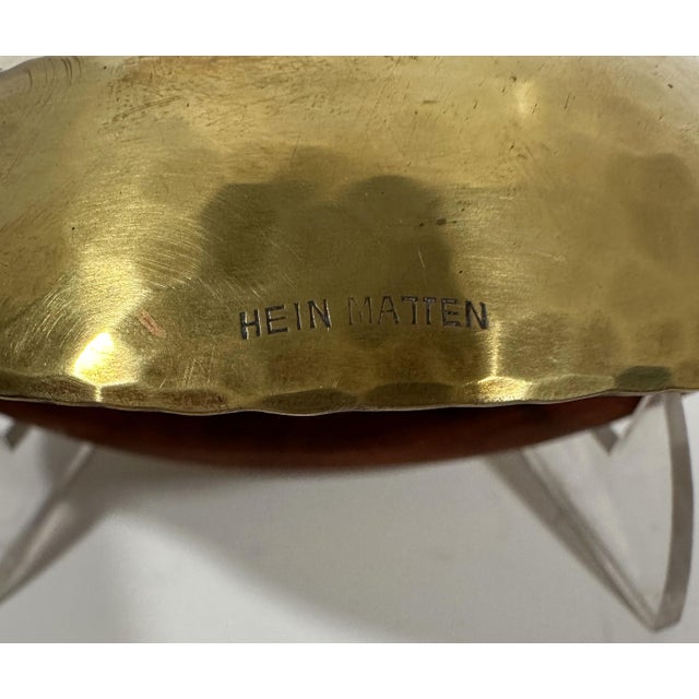 Hein Matten Brass & Teak Bowl For Sale In Los Angeles - Image 6 of 6