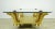 Art Deco Colombostile Il Gusto Dei Principi Glass Top Gold Coffee Table For Sale - Image 11 of 12