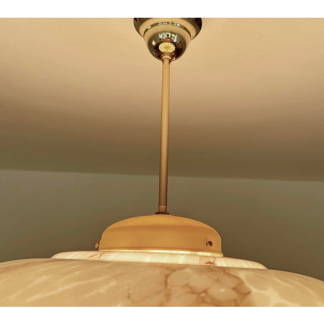 Art Deco Amber Glass Pendant Light, 1930s For Sale - Image 10 of 18