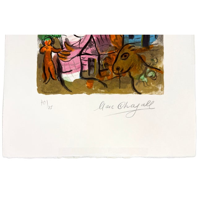 Surrealism Marc Chagall, XXe Siecle Homage a Marc Chagall, Hand Signed Lithograph, Mourlot 572, 1969 For Sale - Image 3 of 3