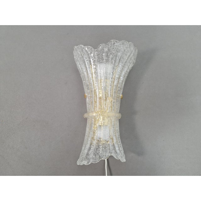 1980s Vintage Granite Murano Glass Wall Sconce, 1980s For Sale - Image 5 of 13