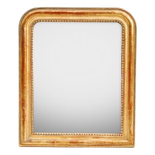 Small 19th Century French Louis Philippe Gilt Rouge Mirror For Sale