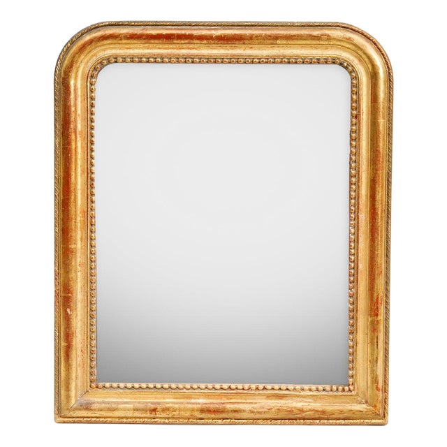 Small 19th Century French Louis Philippe Gilt Rouge Mirror For Sale