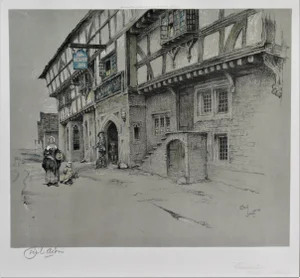 Cecil Charles Windsor Aldin, George Inn, Norton St. Philip, Circa 1930