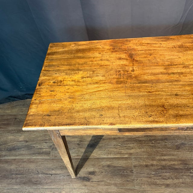 Brown 19th Century French Provincial Farmhouse Dining Table For Sale - Image 8 of 14