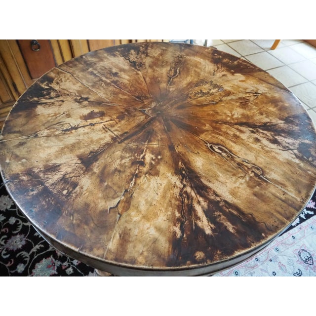 C. 1815, Italian Empire Neoclassical Center Table, Walnut With Ebonized Swans For Sale - Image 4 of 12