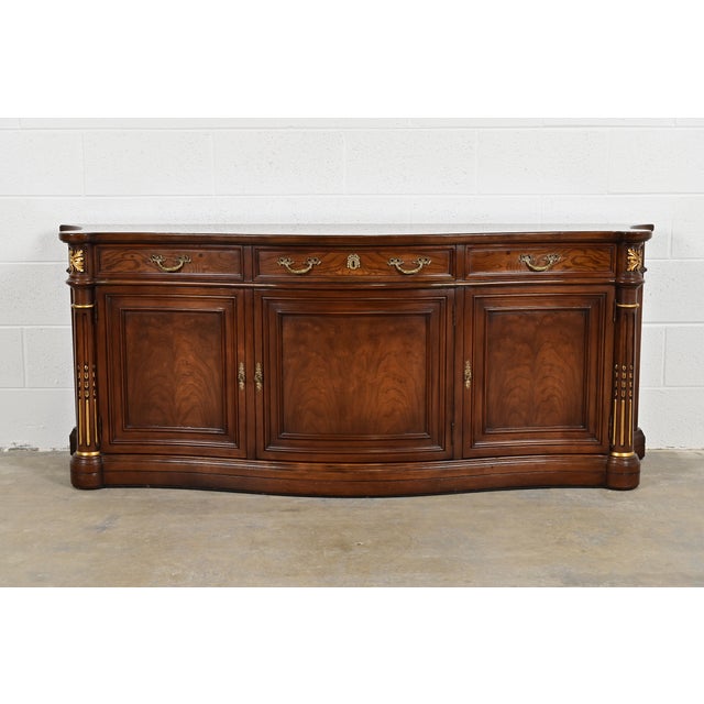 Karges French Regency Louis XVI Carved Walnut and Parcel Gilt Sideboard or Bar Cabinet For Sale - Image 13 of 13