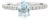 Modern Blue Topaz Diamond Ring Size 7 for Mother's Day Gift For Sale