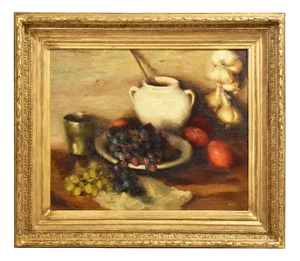 Dreyfus Marcel, Still Life With Fruit, 20th-century, Oil on Canvas, Framed
