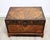 Chinoiserie Early 20th Century Chinese Yangjiang Lacquered Leather Trunk Chest With Calligraphy For Sale - Image 3 of 15