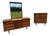 Mid Century United Long Dresser and Tall Boy For Sale