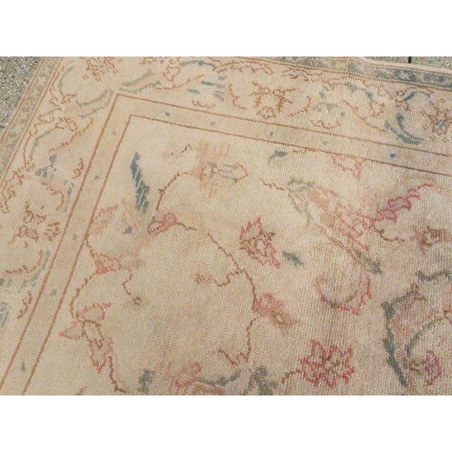Galerie Shabab Collection Early 20th Century Turkish Oushak Accent Carpet For Sale - Image 4 of 7
