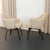Cream 1960s Pair of Eero Saarinen for Knoll Wood Executive Armchairs in Cream Tweed For Sale - Image 8 of 10