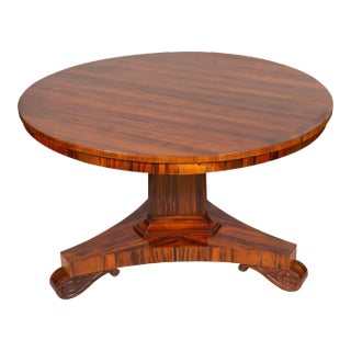 Regency Goncalo Alves Center Table For Sale
