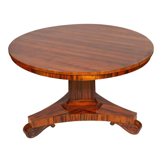 Regency Goncalo Alves Center Table For Sale