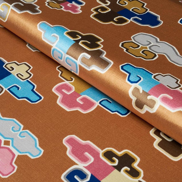 Schumacher Sample - Schumacher In Dreams Velvet Fabric In Persimmon For Sale - Image 4 of 6