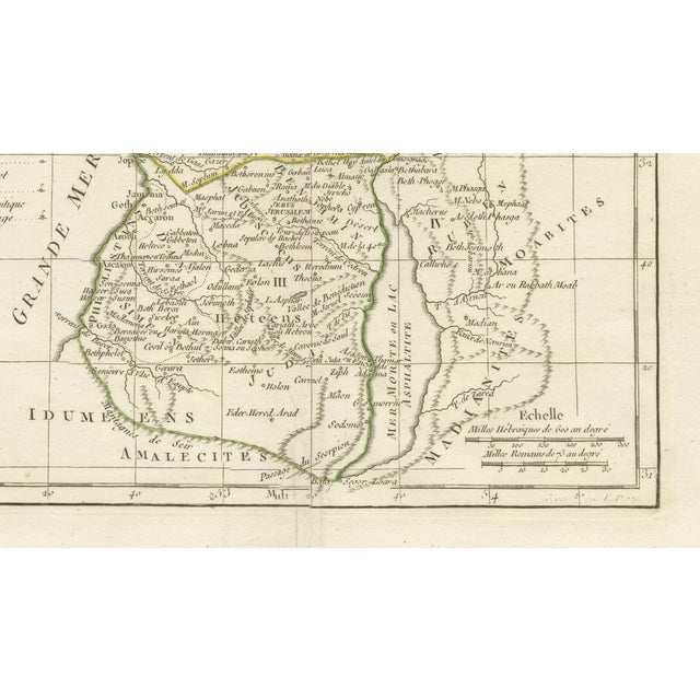 Paper Antique Holy Land Map by Robert De Vaugondy, 1806 For Sale - Image 7 of 11