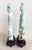 Pair 10" Antique Chinese Qing Natural Jadeite Jade Kuan Yin With Cranes & Stands For Sale - Image 12 of 12