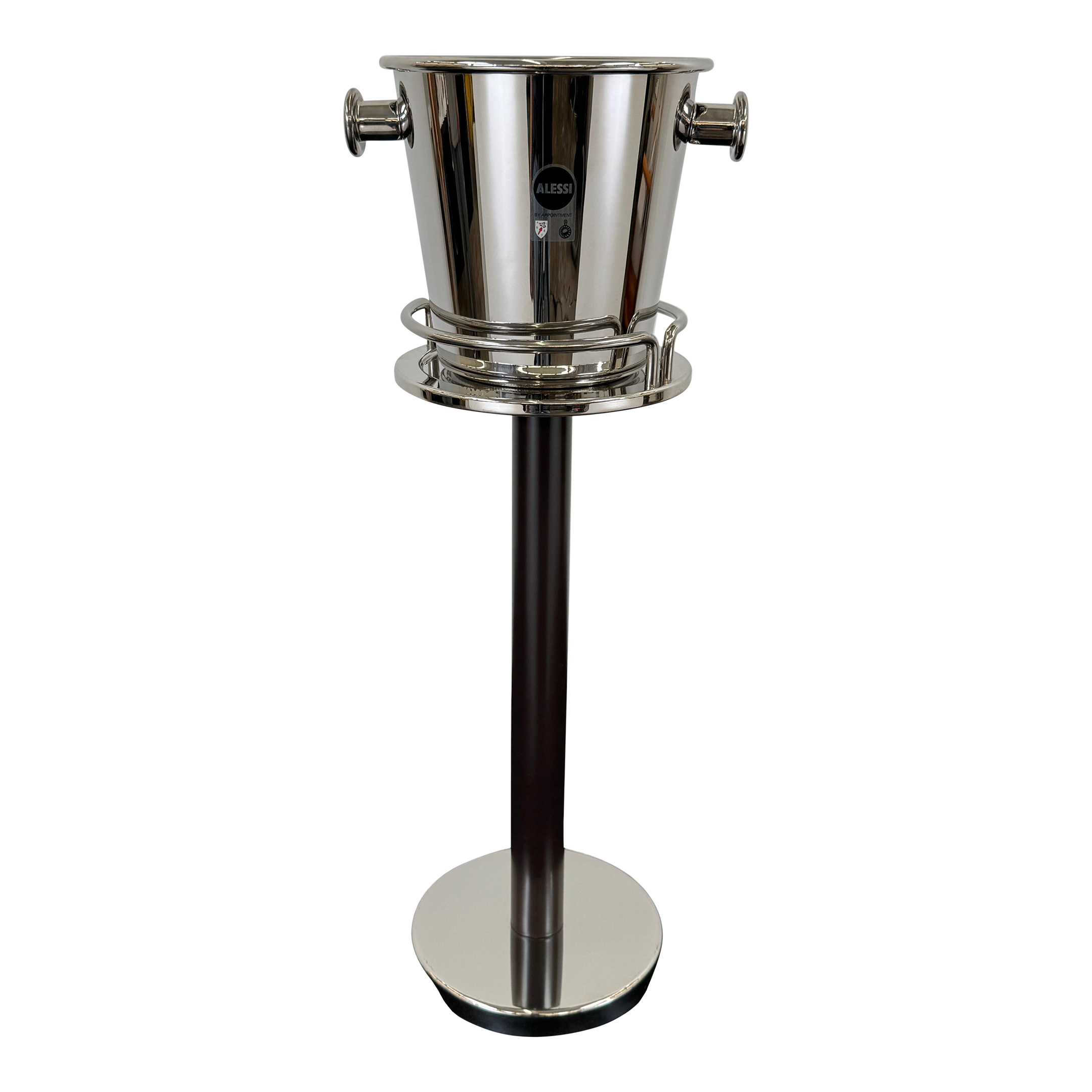 Alessi Ettore Sottsass 5052 Wine Cooler and 5059 Stand | Chairish