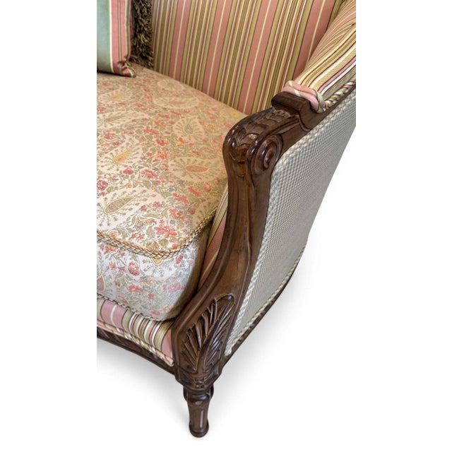 Vintage Thomasville French Provincial Carved Wood Settee For Sale - Image 14 of 18