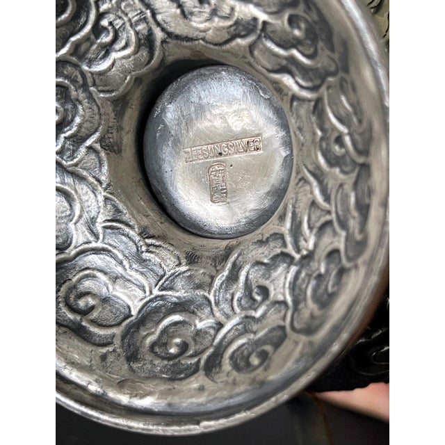 Early 20th Century Chinese Export Silver Tea or Coffee Service by ZeeSung - 3 pcs For Sale - Image 15 of 18