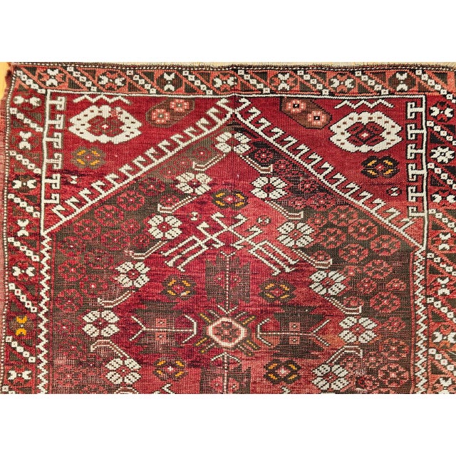 19th Century Turkish Bergama Village Rug, Handwoven Wool, Brick Red, 3' x 4' For Sale - Image 11 of 18