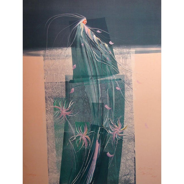 "April's Song" Frank Howell Off-set Lithograph Image Size : 27" x 20" Art Size: 33" x 23" FRANK HOWELL 1937-1997 Frank...