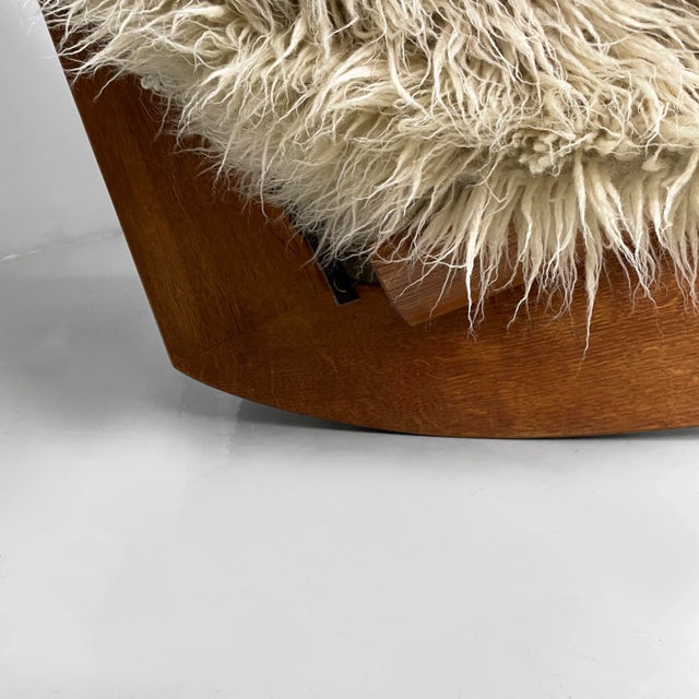 Italian Modern White Fabric and Wood Yeti Armchair by Marco Scheichenbauer for Elam, 1970s For Sale - Image 14 of 17