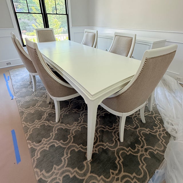 Expandable Dining Table and 6 Chairs From Thomasville For Sale - Image 12 of 16