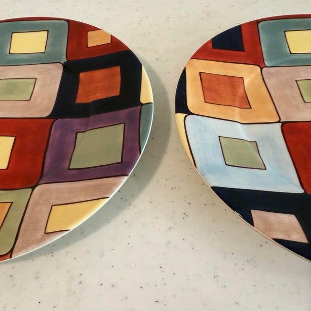 Mid-Century Modern Retro Tabletops Gallery “Hendrix” Salad Plates - Set of 2 For Sale - Image 3 of 12