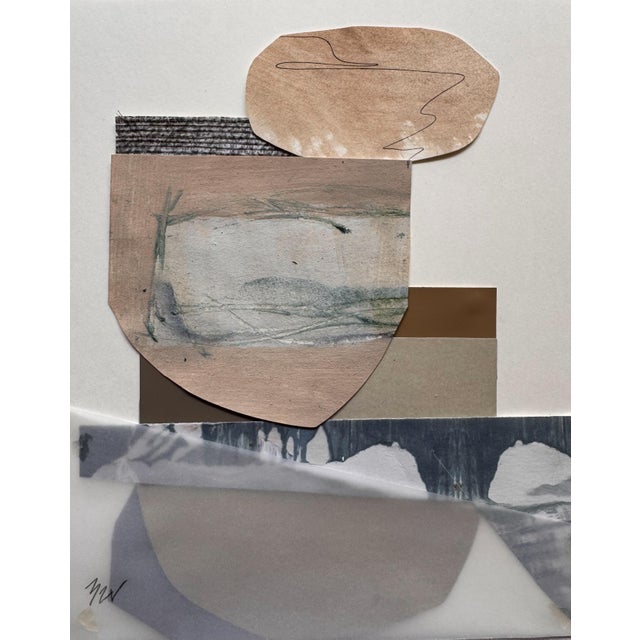 Abstract "Memorabilia 6" Original Mixed-Media Collage on Paper by Zac Woodiel For Sale - Image 3 of 9