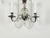 French 1920s Metal and Crystal Two-Arm Wall Sconces with Beads and Rosettes - a Pair For Sale - Image 3 of 8