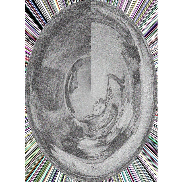 40" X 55" - 'Maharajah Anamorphosis'- Black and White Hollywood Regency Photograph Limited Edition Print, Unframed For Sale