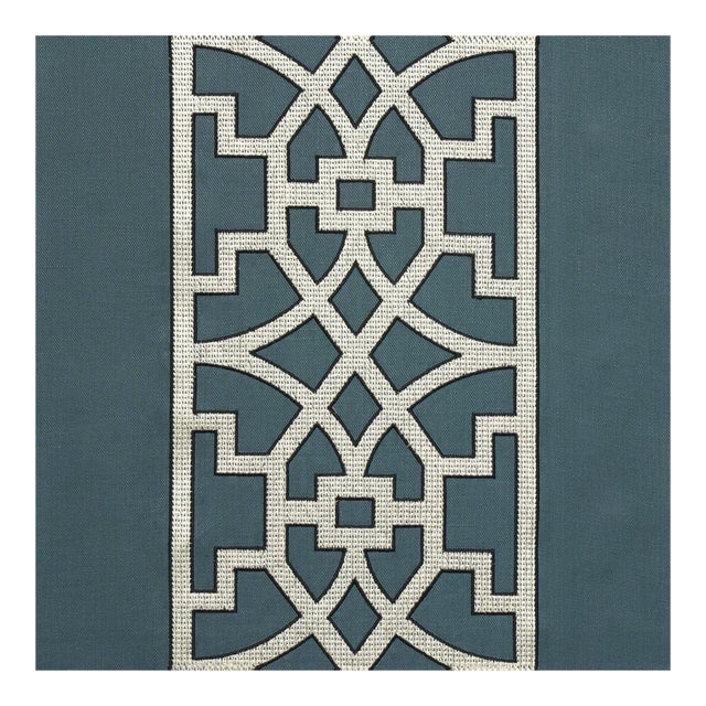 Sample - Schumacher X Mary Mcdonald Don't Fret Fabric in Bleu Marine For Sale