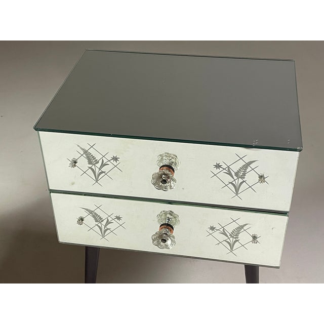 Art Deco Mirrored Bedside Tables, 1950s, Set of 2 For Sale - Image 10 of 15