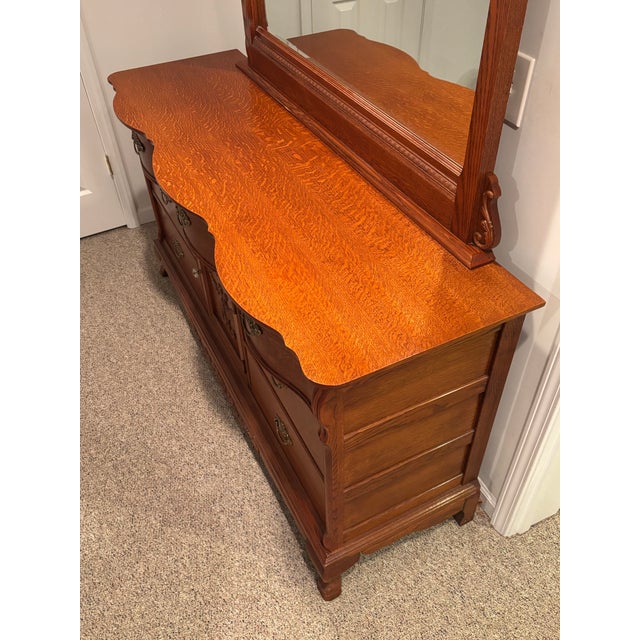 Victorian 1990s Lexington Victorian Sampler Triple Dresser W/ Landscape Mirror For Sale - Image 3 of 6