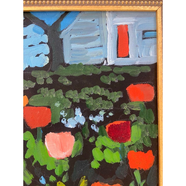 1997 Milo Winters Jr. Vibrant Impressionist Garden Landscape Oil Painting - Framed For Sale In Los Angeles - Image 6 of 14