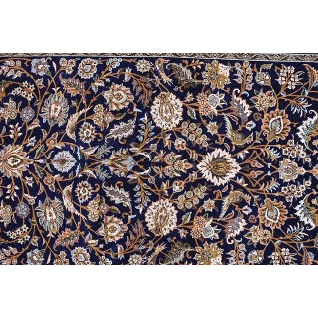 1970s 1970's Kork Wool and Silk Persian Qum Rug For Sale - Image 5 of 10