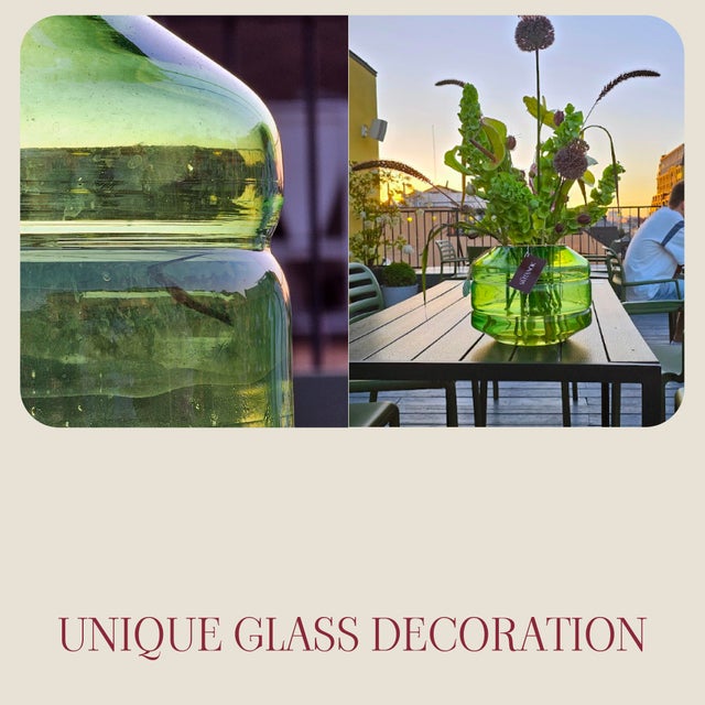 Orb Modern Minimalist Blown-Glass Transparent Vase For Sale - Image 10 of 12