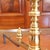 Brass Pair of Antique English Turned Brass Andirons With “Beehive” Feet For Sale - Image 8 of 11