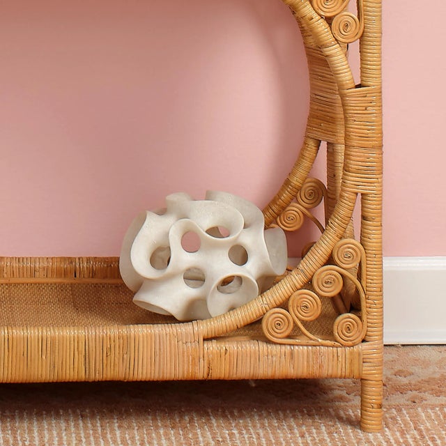 White Jamie Young Ribbon Sphere in White Resin For Sale - Image 8 of 8