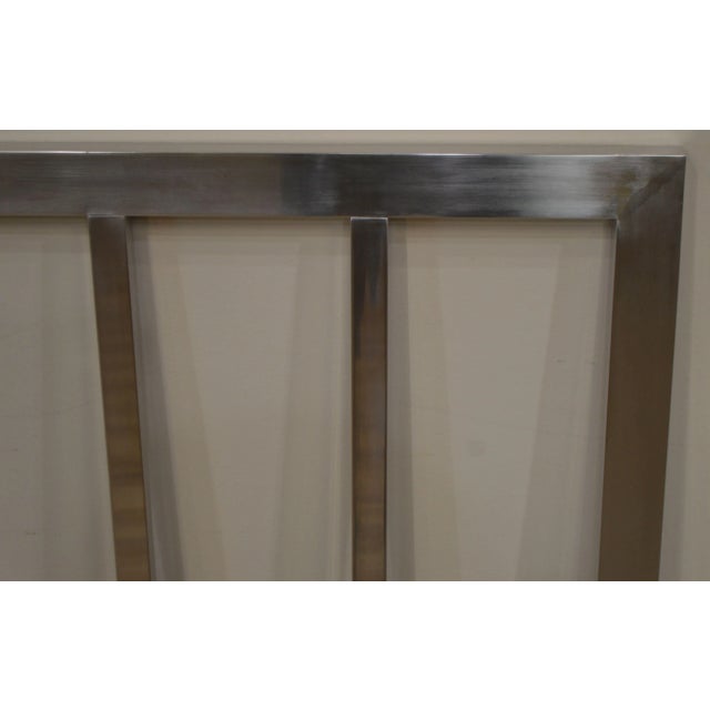 Mid Century Modern Polished Aluminum King Headboard For Sale - Image 12 of 13