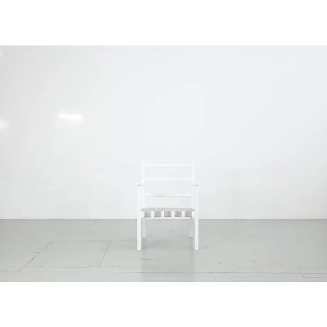 White-Painted Benches & Chair, 1960s, Set of 4 For Sale - Image 14 of 18