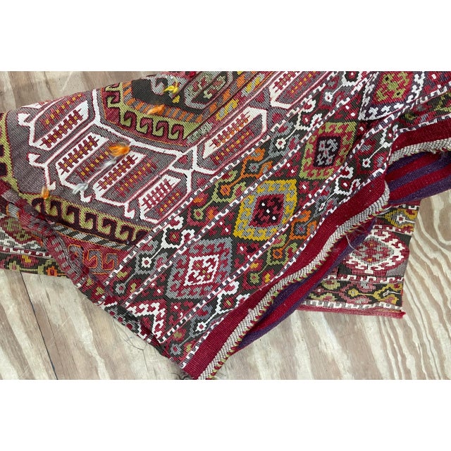 Textile Antique Eastern Anatolian Sumakh Double Saddlebag (Khorjin) For Sale - Image 7 of 9