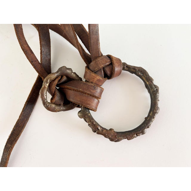 Vintage Leather Harness Strap Wall Hanging Decor For Sale In Minneapolis - Image 6 of 7