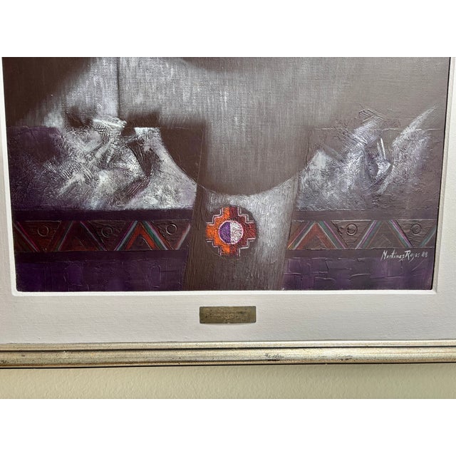 1988 Martinez-Rojas Oil on Canvas - Framed For Sale - Image 4 of 9