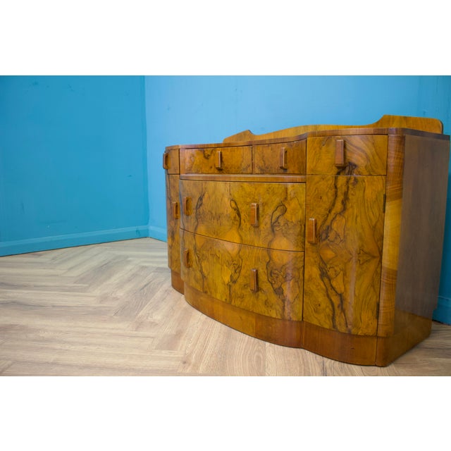 Art Deco British Burr Walnut Dressing Chest, 1930s For Sale - Image 6 of 12