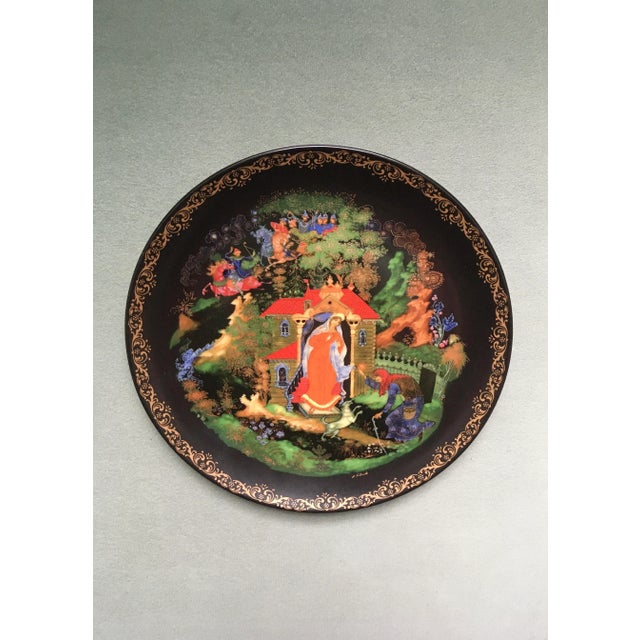 Ceramic Vintage Tianex Fairytale Themed Decorative Plates- Set of 3 For Sale - Image 7 of 13