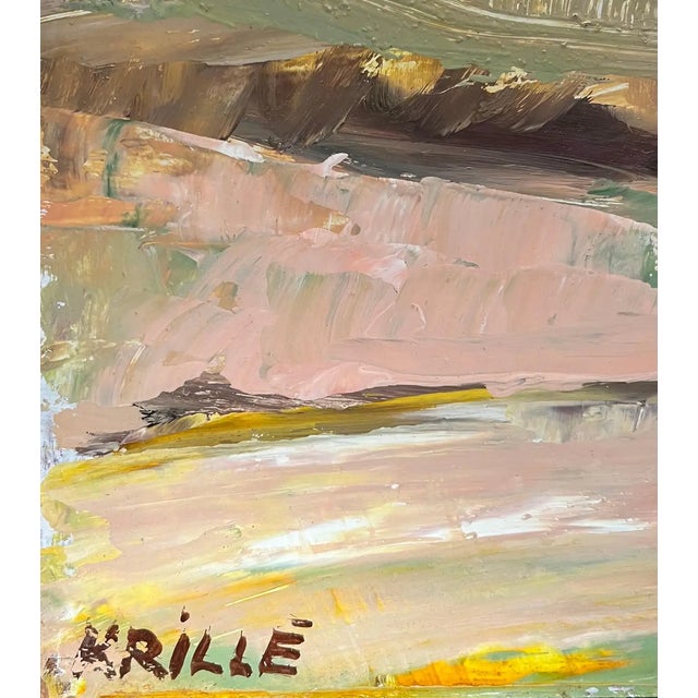1980s Jean Krille, Landscape 117, Oil on Masonite For Sale - Image 5 of 9