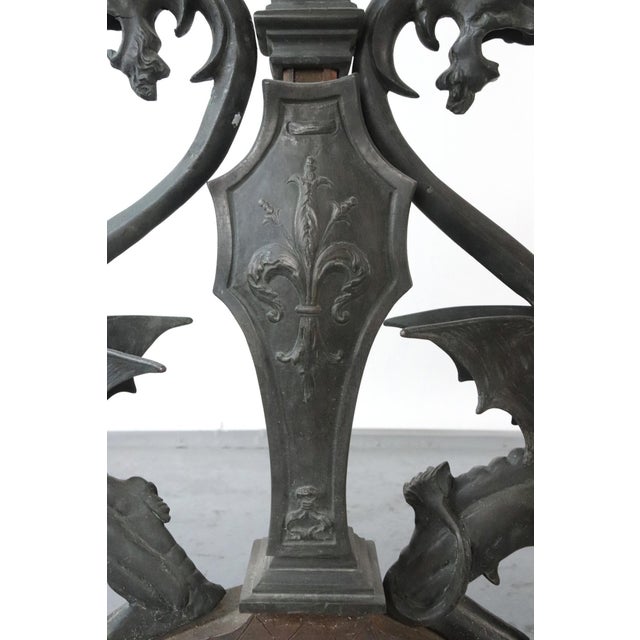 Pair of 19th Century Bronze Griffin Andirons For Sale - Image 9 of 12